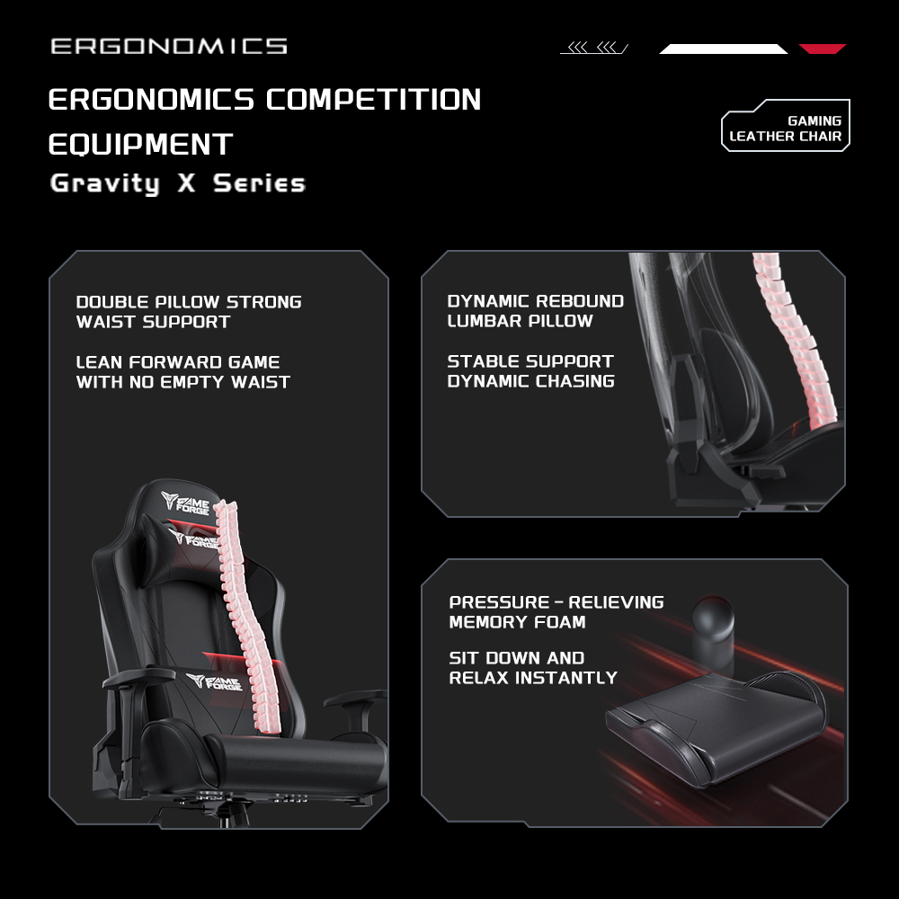 GAMEFORGE Gravity X Series ergonomic office gaming chair | Shopee ...