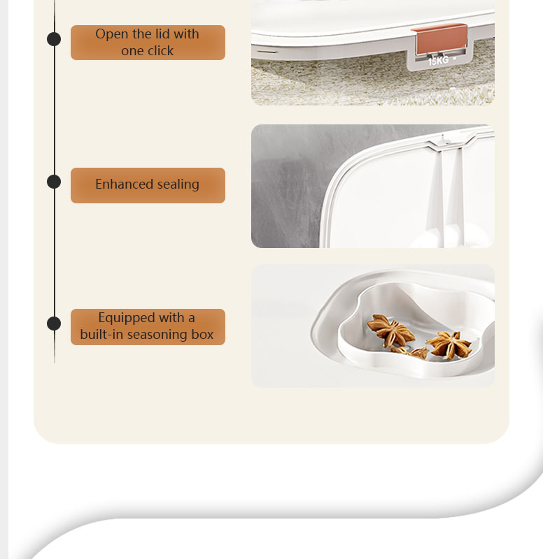 Transparent Rice Dispenser Insect-proof Moisture-proof Rice Bucket Food ...