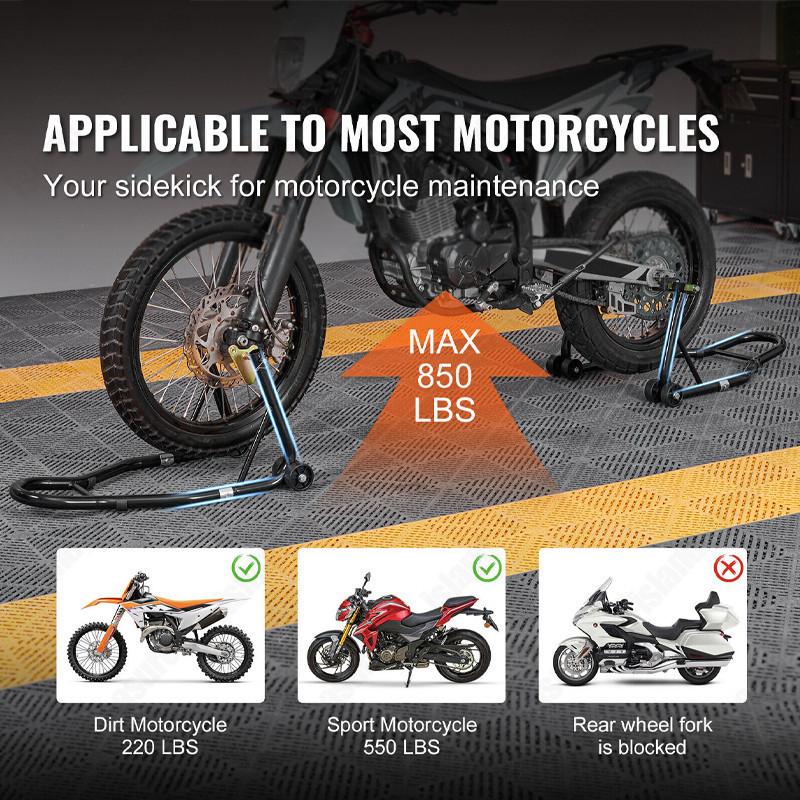 Motorcycle paddock bracket (2IN1) motorcycle front and rear wheel ...