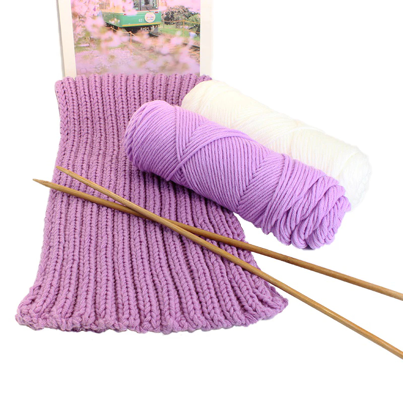 8 Plys Milk Cotton Yarn Wool Thread for Knitting Scarf Handmade DIY ...