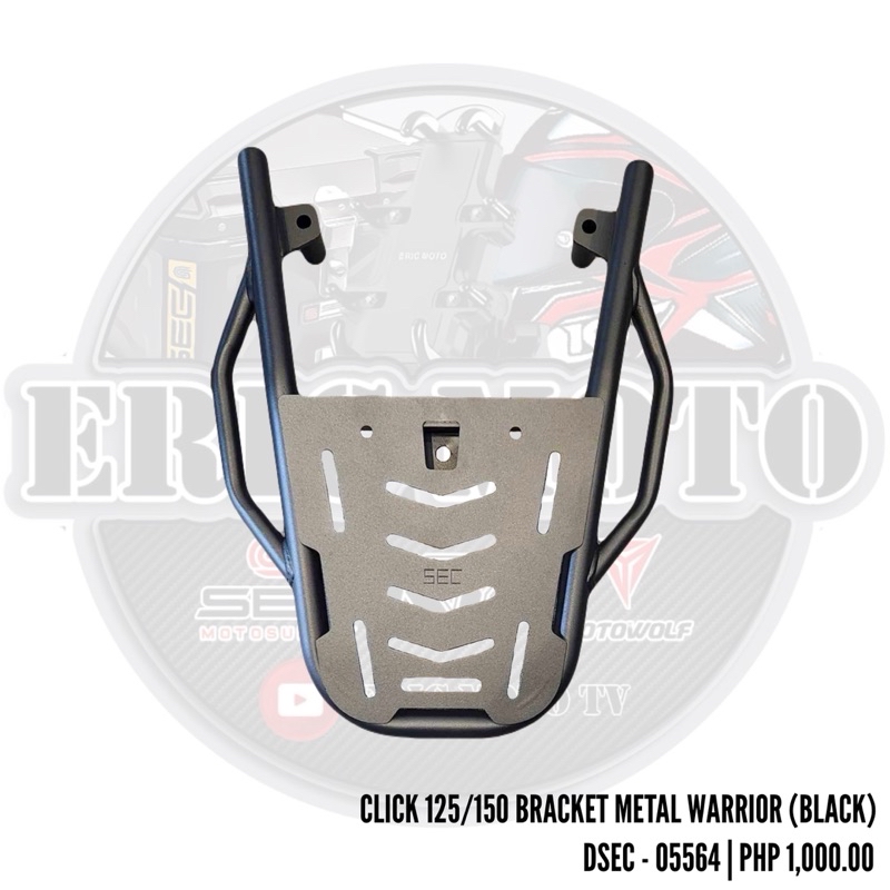 SEC Q4 stay grab bar / SEC Metal Warrior honda click 125 & 150 v1, v2 ...