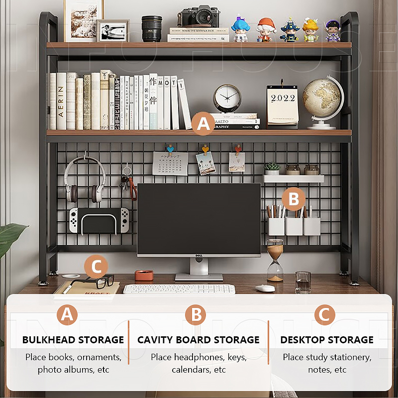 Multi-layer Finishing Rack Tabletop Organiser Book shelf Computer ...
