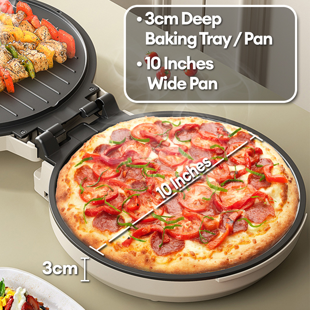 Vermax Multi Functional Electric Baking Pan Double Sided Pancake Pan ...