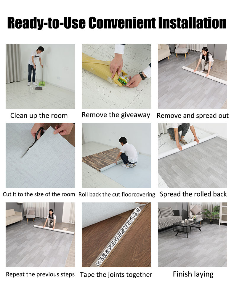 DUBOR 10/20m² Rubberized Linoleum Floor Mat Lenolium / Linolium ...