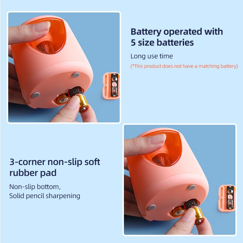 Automatic Electric Pencil Sharpener with Cartoon Stickers Stationery ...