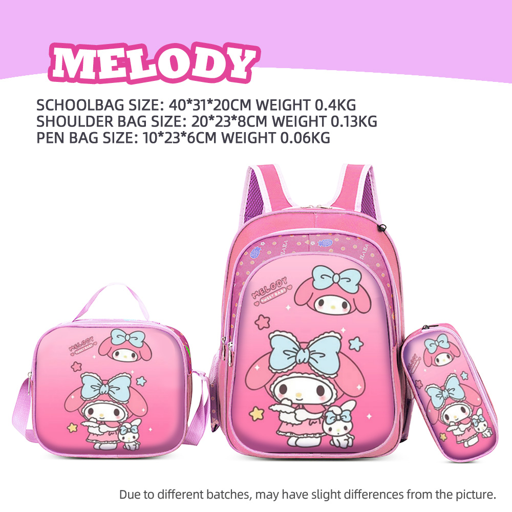 METECH 3 In 1 3D Cartoon Kids Backpack Lunch Box Pencil Case Beg School ...