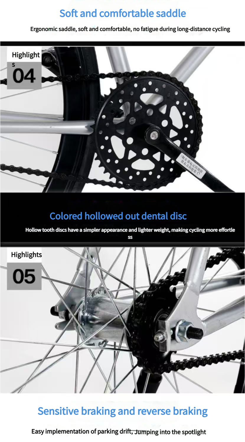 LUANDA Fixie Bikes High Carbon Steel Bike 26 inches Road Bike Alloy ...