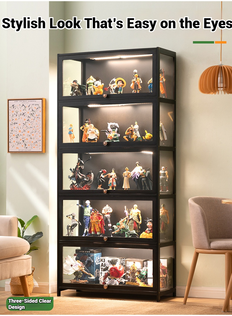 SUNNY Display Cabinet Acrylic Transparent Anime Mystery Box Storage ...