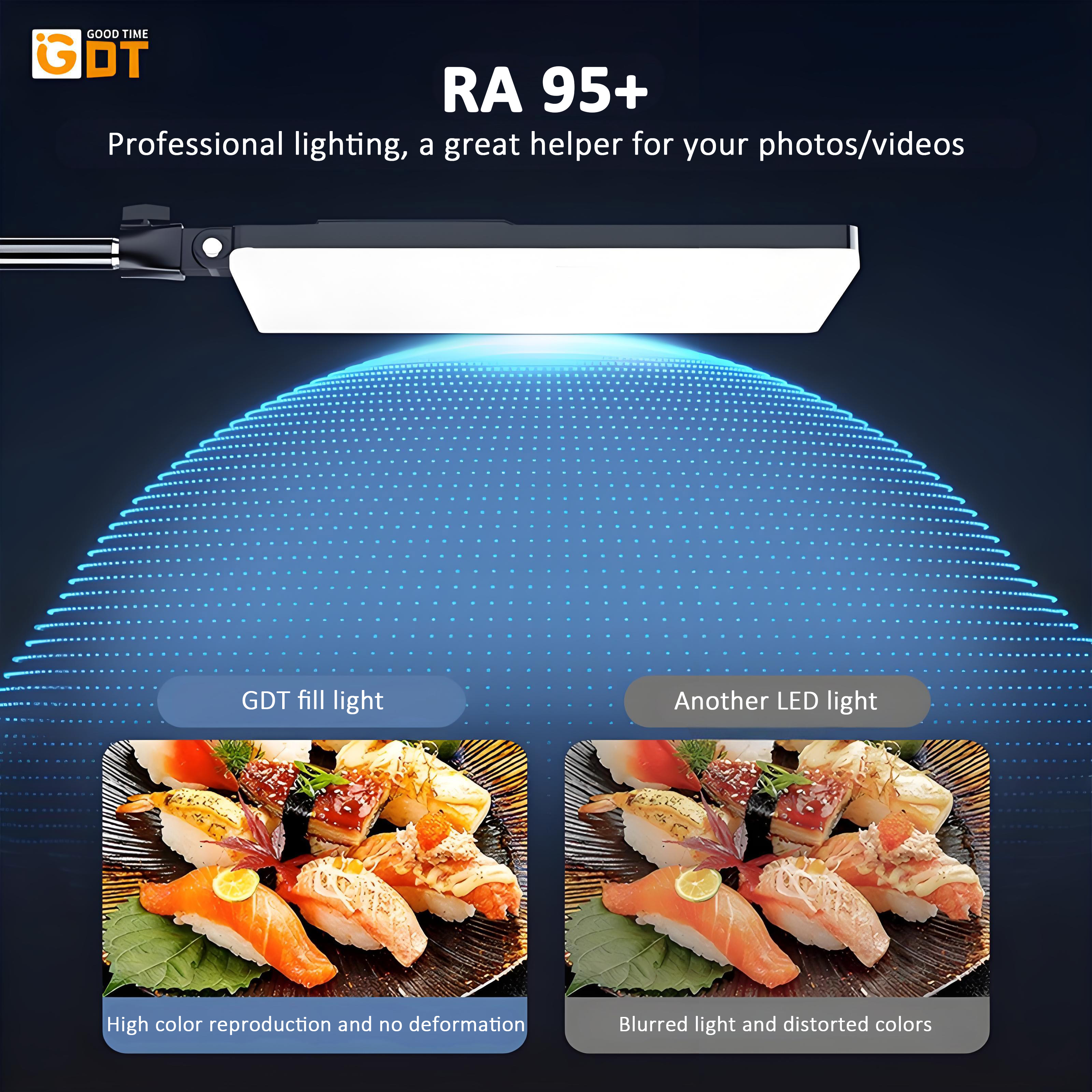 GDT 11 inch LED Video Panel Fill Light Photography Lamp Ultra Bright ...