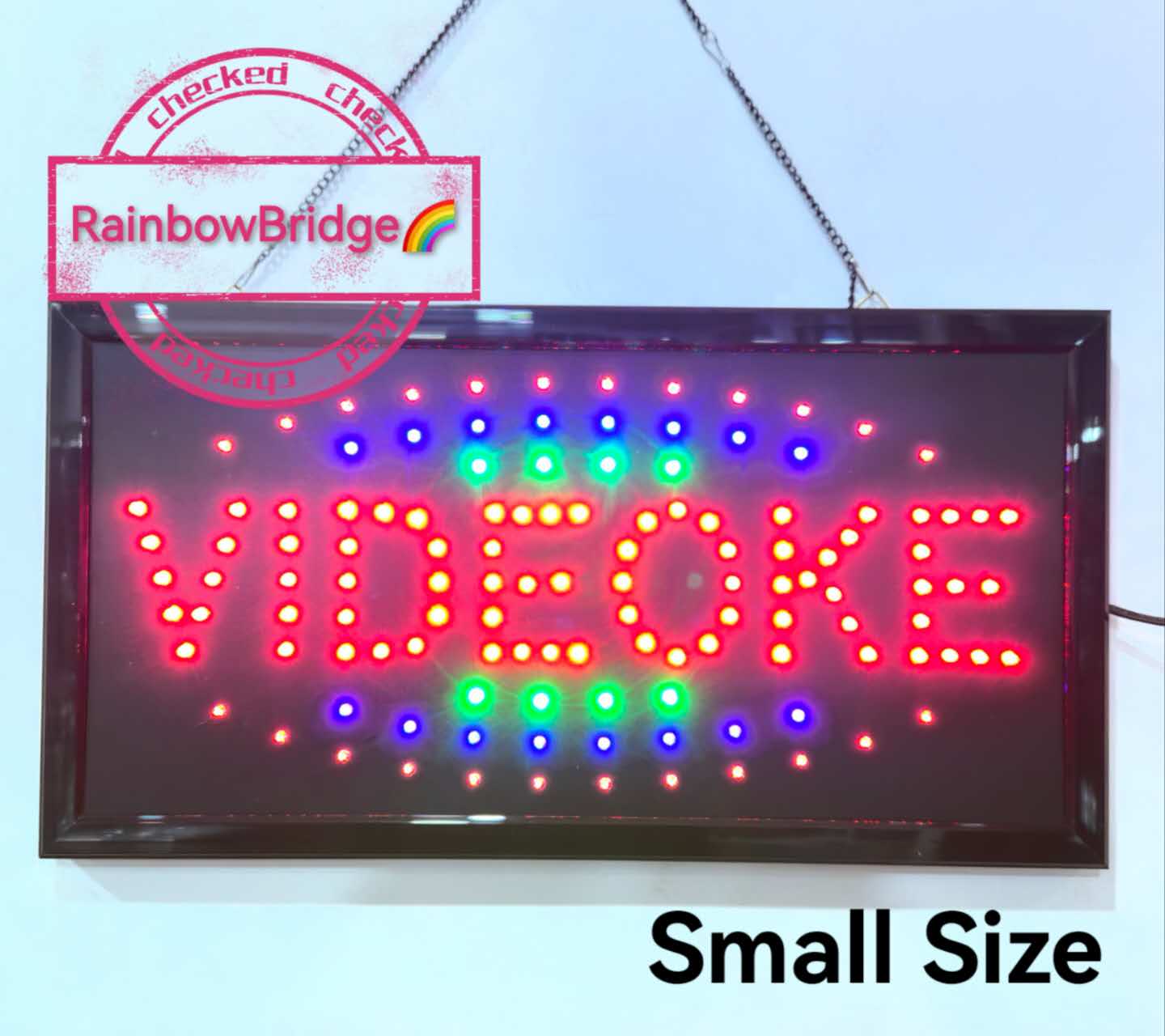 VIDEOKE - RAINBOW BRIDGE LED SIGNAGE (New - Small - Large) #SIZE: W48cm ...