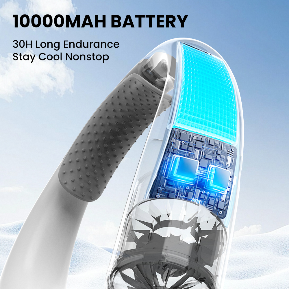 Orashare NF10 10000mAh Neck Fan Bladeless Rechargeable Fan 4-Speed ...