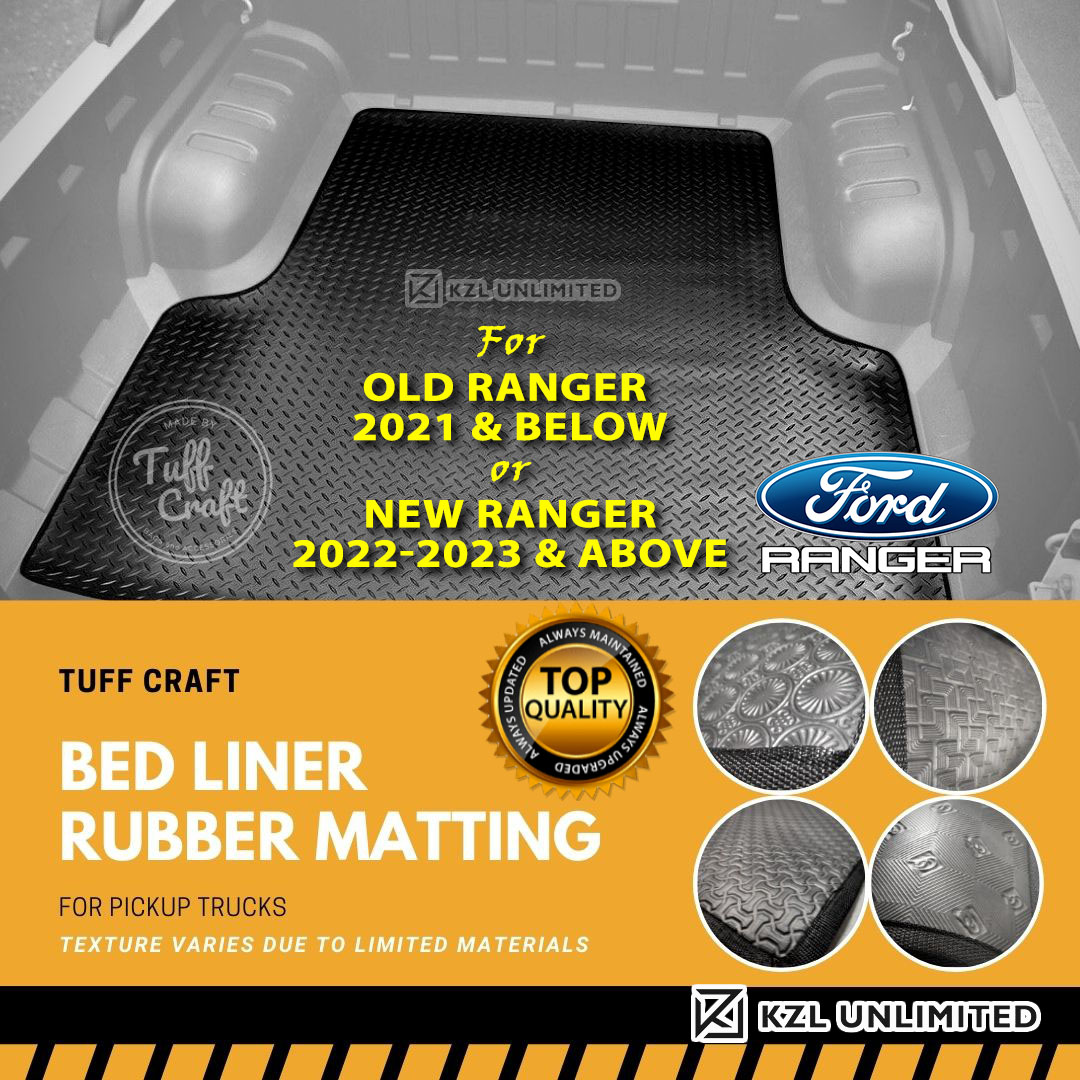 Pickup Truck Rubber Matting for OLD FORD RANGER 2021 & Below or NEW ...