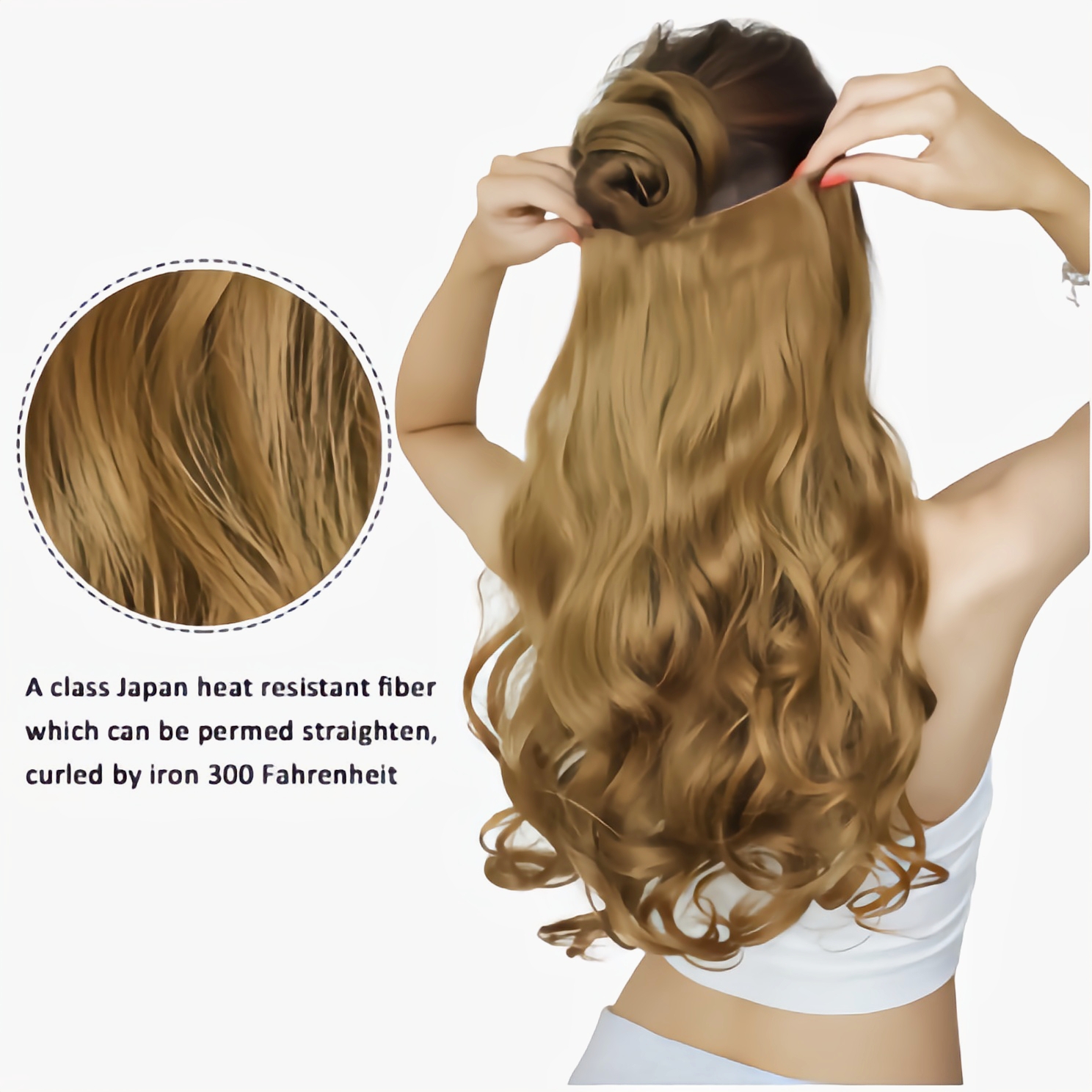 [COD] 70CM Hair Extensions Wigs Long Curly Hair Wigs 5Clips on Hair One ...