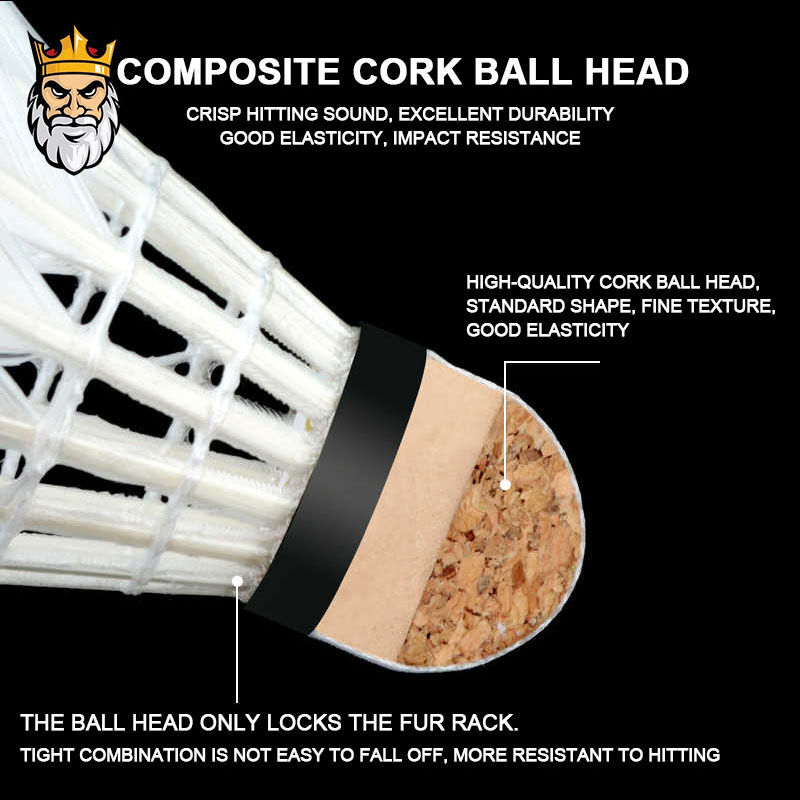 MASTER NO.6 12Pcs Durable Sports Stable Goose Feather Shuttlecock For ...