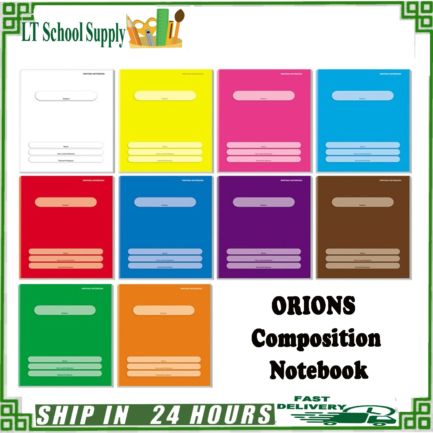 1 Pad Orions Color Coding Notebook with Plastic Jacket Cover | Shopee ...
