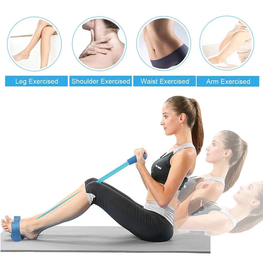 Multifunction Yoga Training Tension Rope / Sit-ups Fitness Workout Foot ...