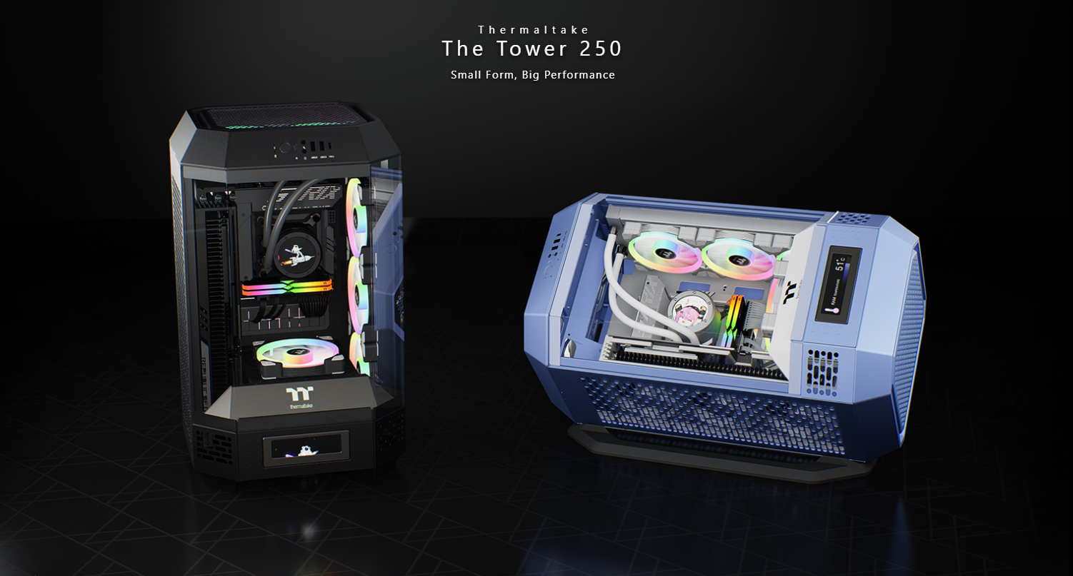 Thermaltake Computer PC Case The Tower 250 Mini-ITX Butter Caramel Mini ...