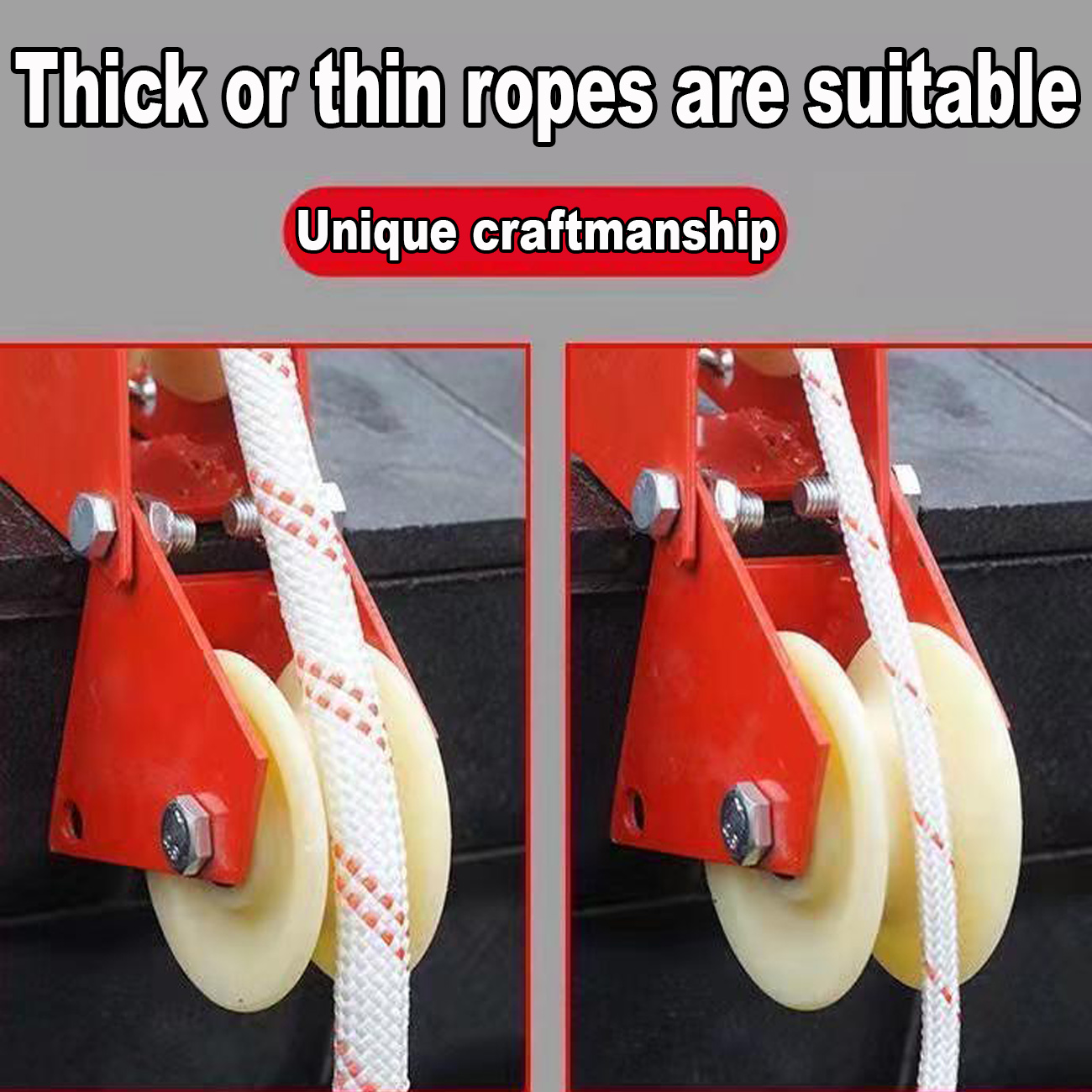 Rope Retract Protect Pulley Labor Saving Anti-Wear Wheel Cable Sling ...