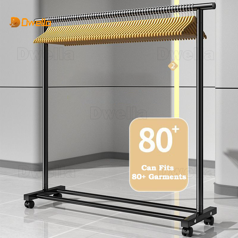 Heavy Duty Rolling Garment Rack with Wheels Metal Clothes Rack with ...