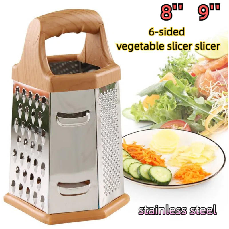 6-in-1/9Inch Vegetables Grater with Handle Kitchen Professional ...