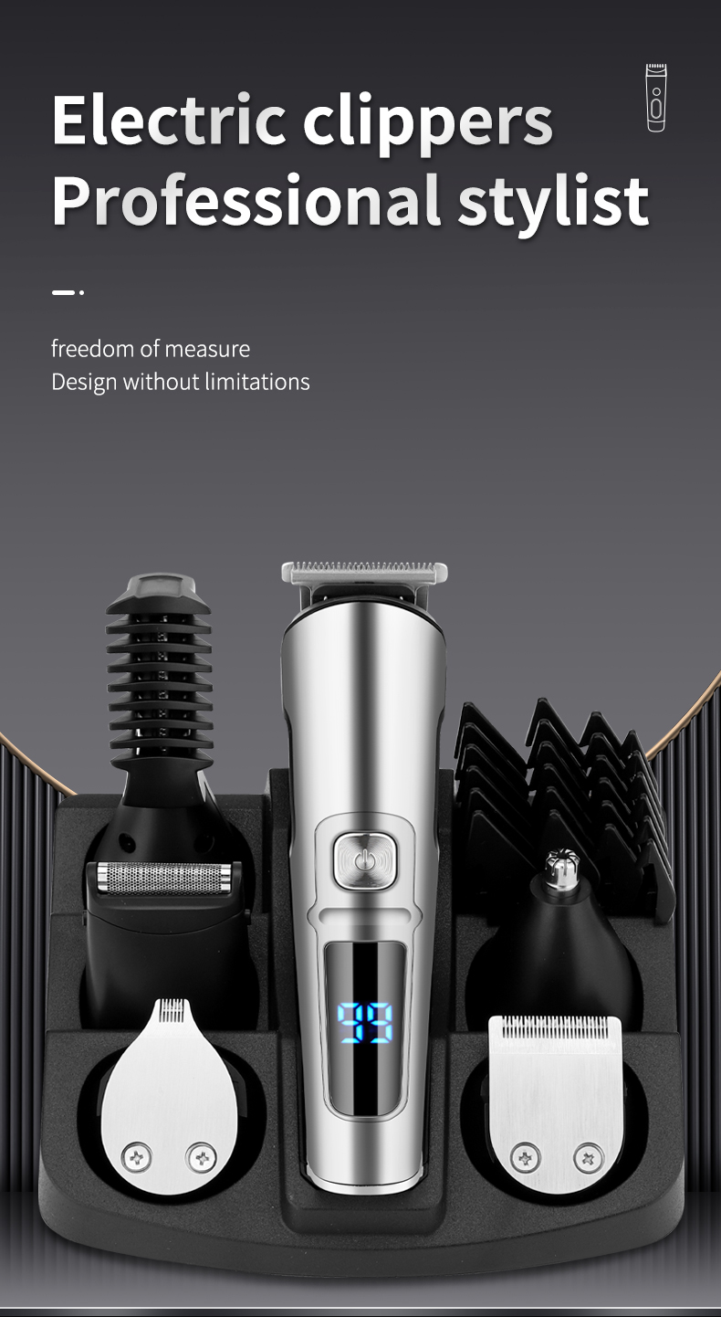 11 In 1 Electric Rechargeable Men Wireless Hair Trimmer Set Clipper ...