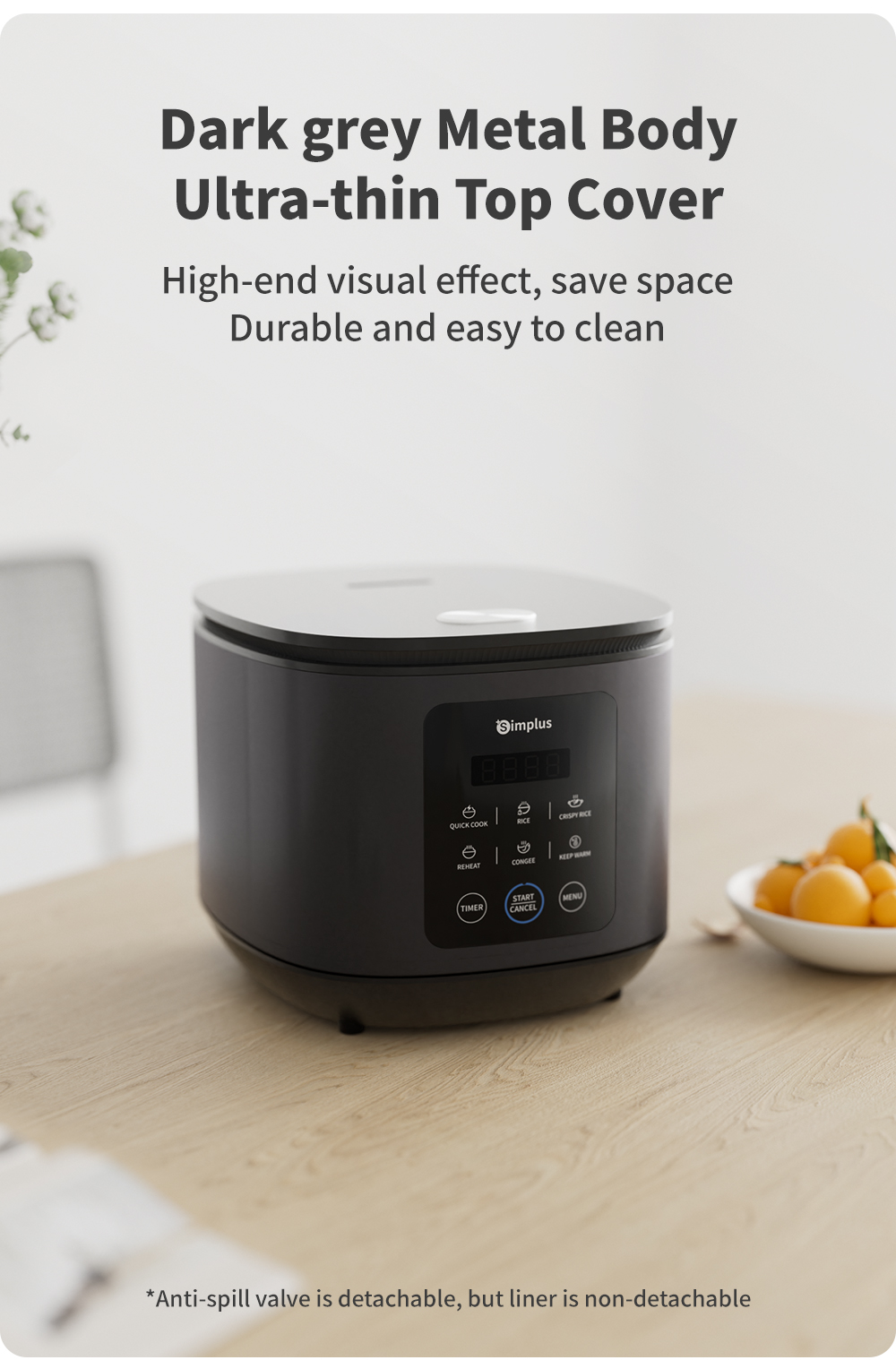 Simplus Rice Cooker Non-stick Touch-control 24-hour Delay Timer 6 ...