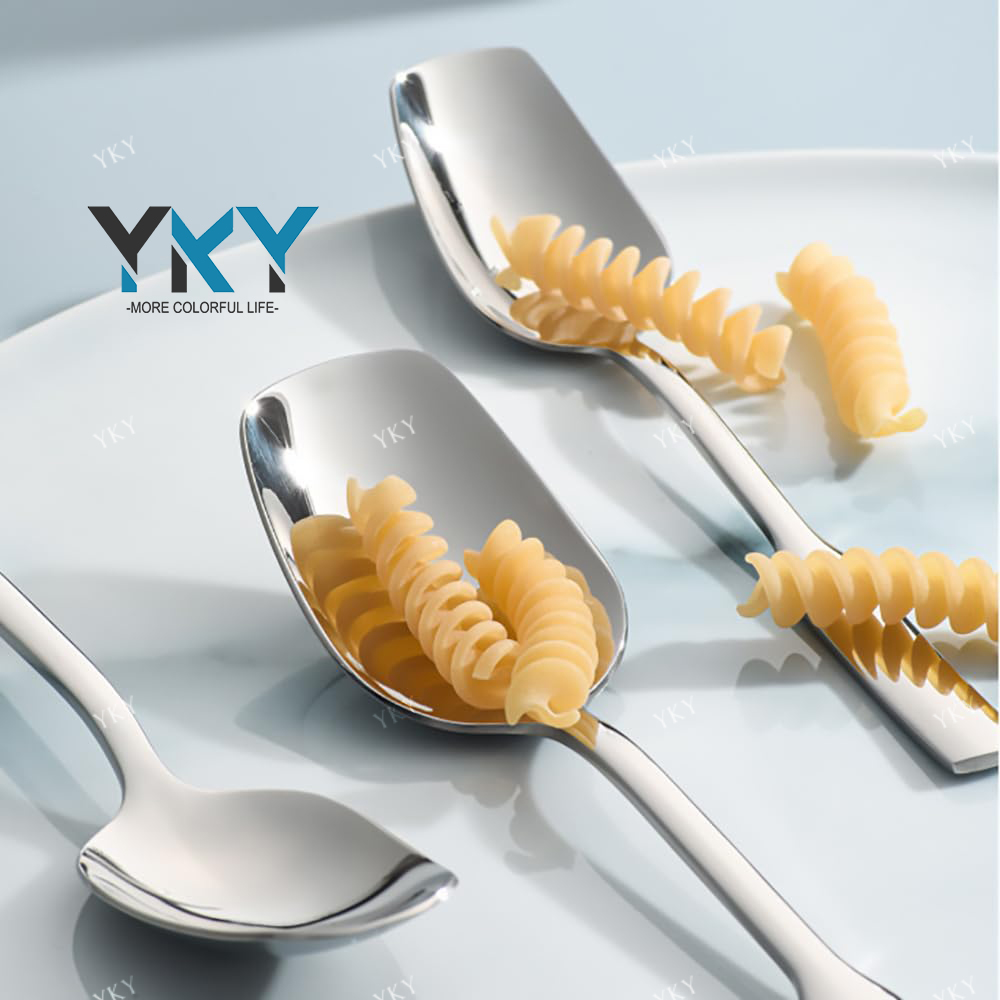 Stainless Steel Spoon New Square Head Dinner Spoon SUS 304 Dessert ...