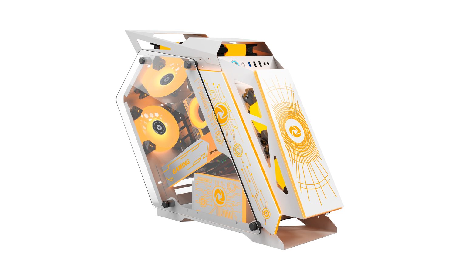 Inplay Thunder PC Case Build-in 6 ARGB Fans Cool Design Shaped Gaming ...