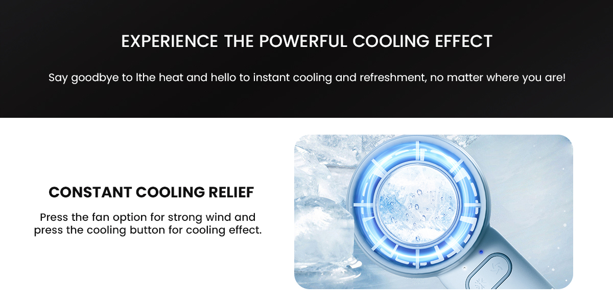 Tylex XM63 Handheld Refrigerant Fan 3 Gears Strong Wind Rapid Cooling ...
