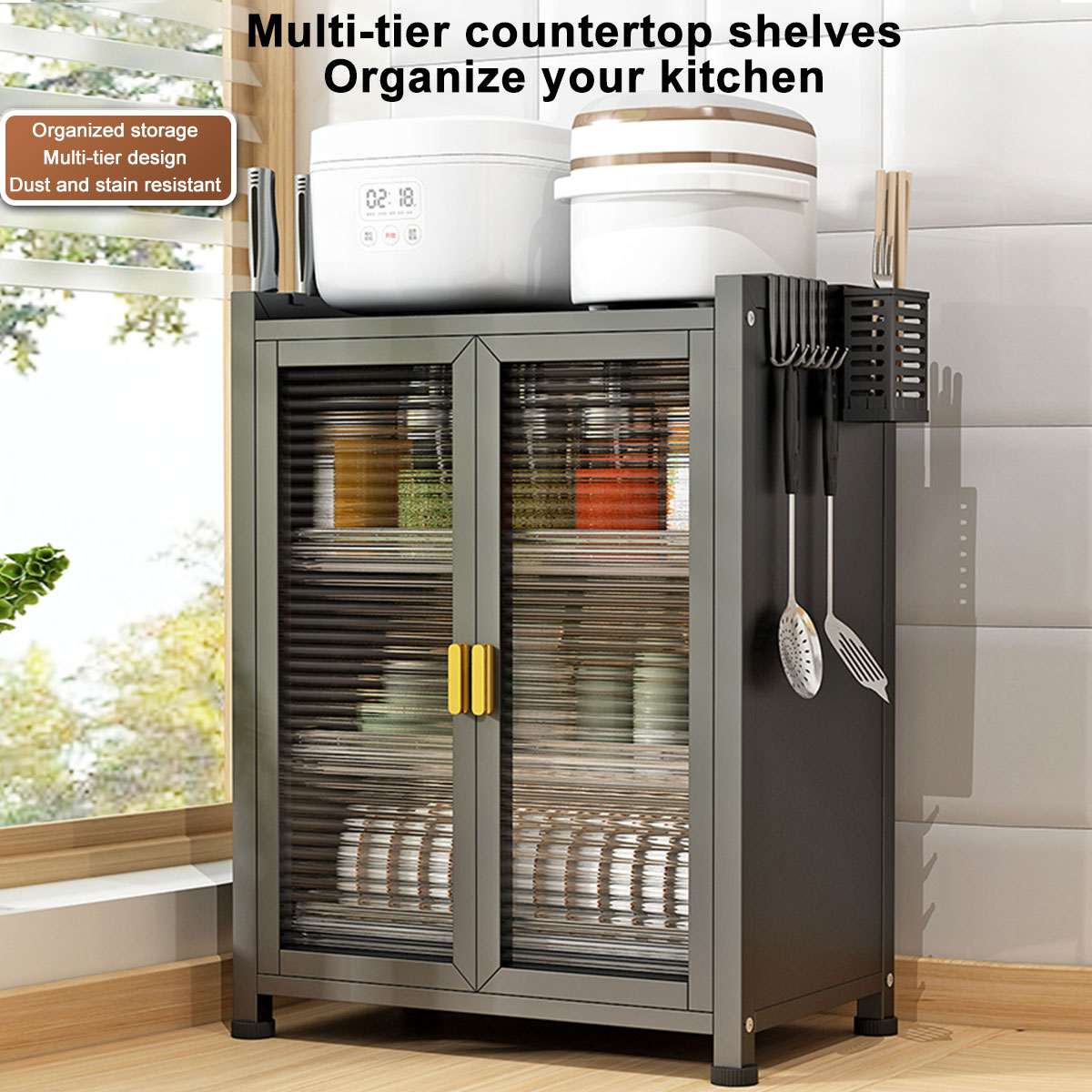 Jiditech Dish Dish Rack Drainer Kitchen Countertop Large