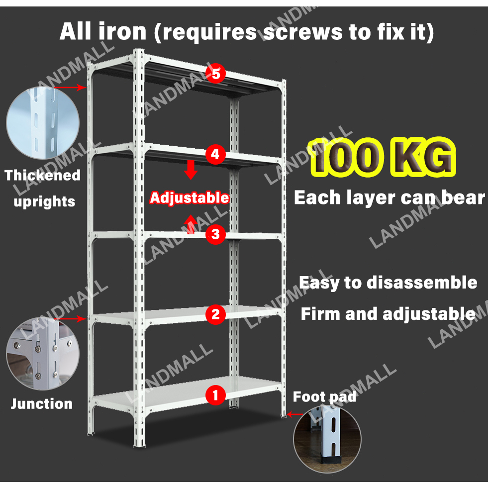 Metal Rack Steel Rack shelf 6 layer Boltless Organizer Stainless Rack ...