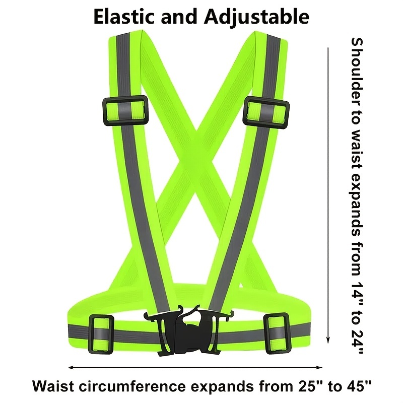 Garter Reflective Vest -High Visibility Safety Vest for Night Riding ...