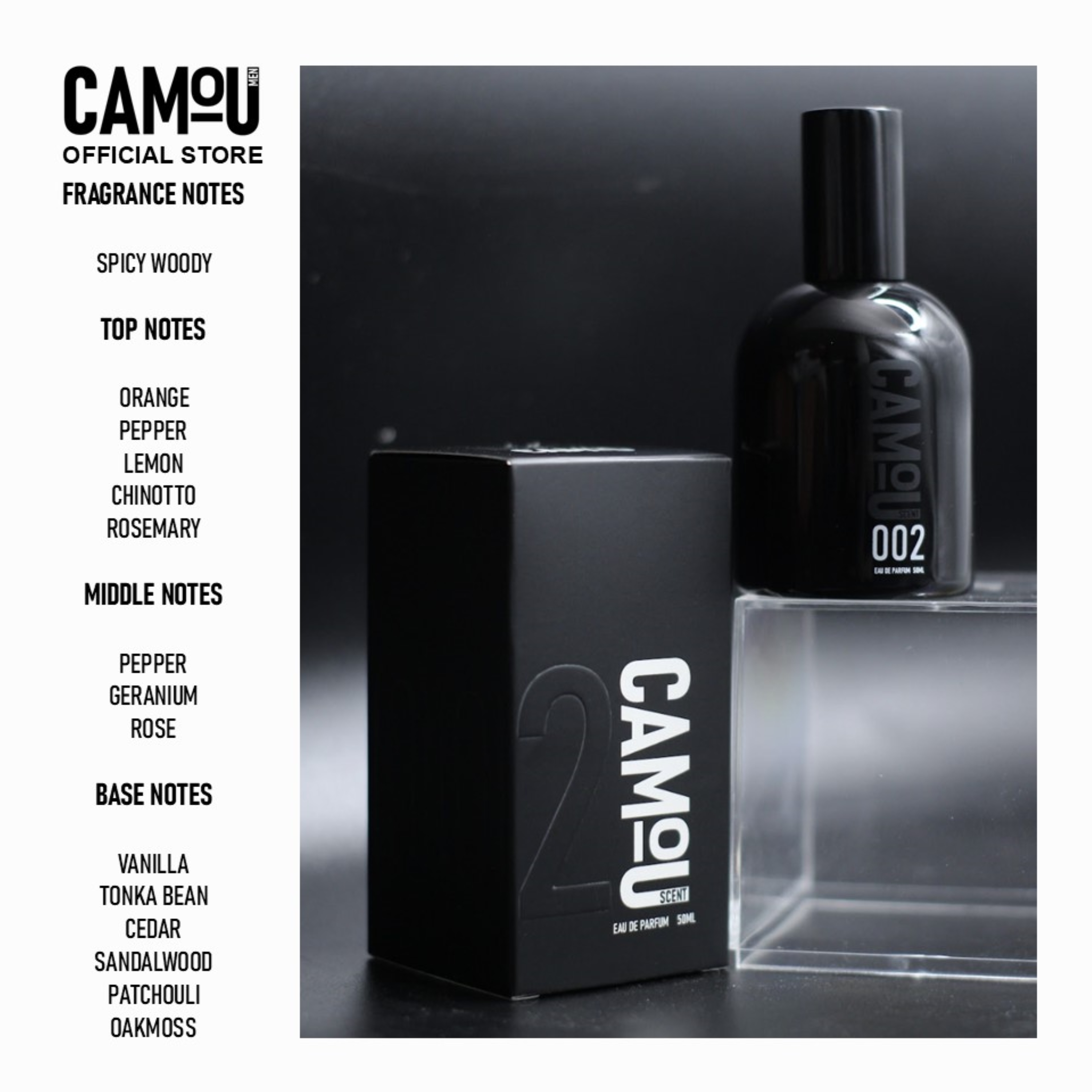 Camou Scents 50ml EDP Lasts 6hrs Long Lasting Fragrance Perfume