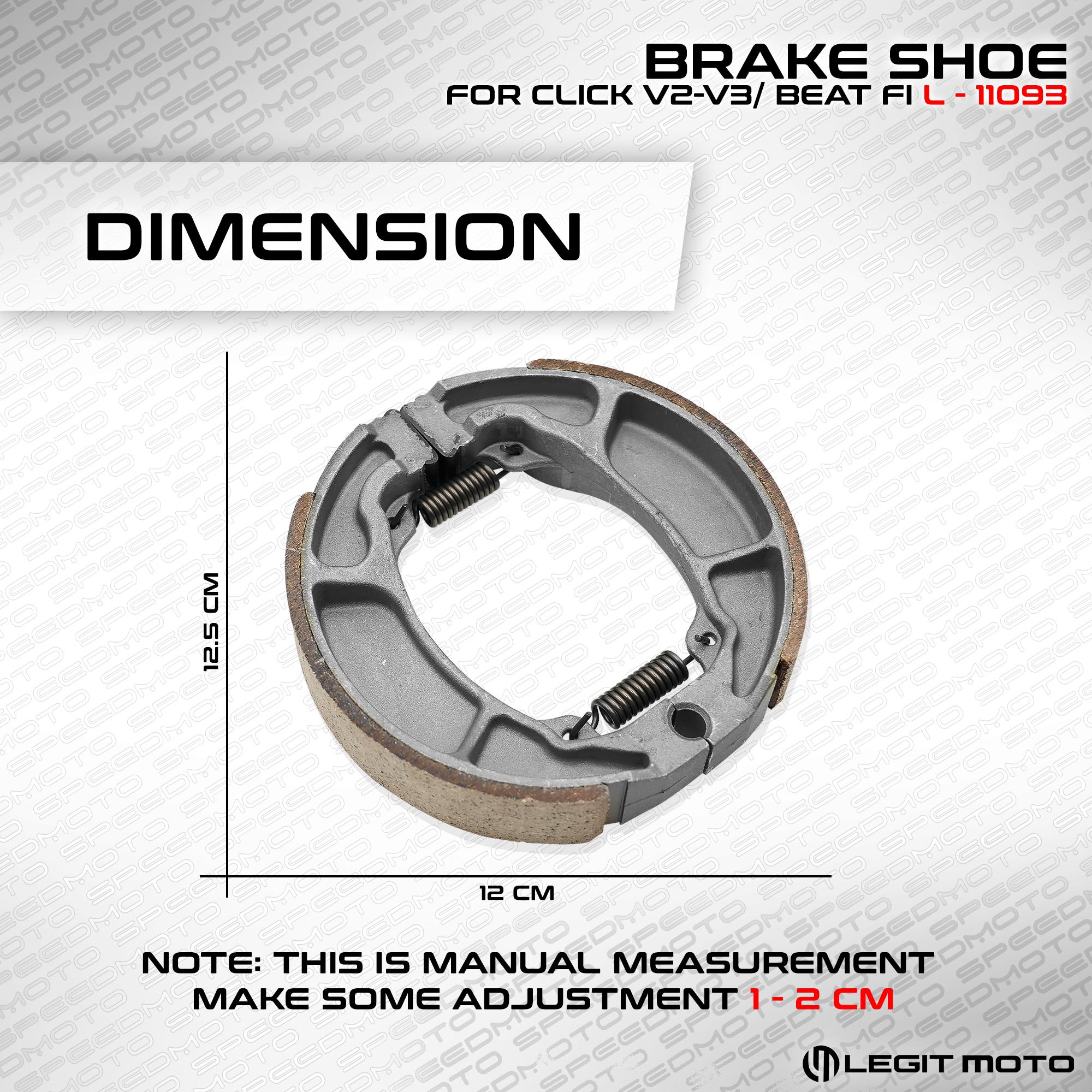 LEGITMOTO REAR BRAKE SHOE SET FOR CLICK V2 V3 / BEAT FI V2 V3 L-11093 ...