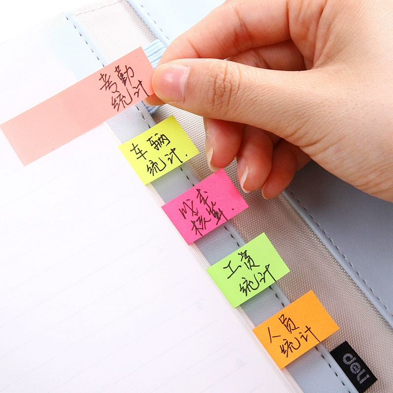 Deli 50*15mm Page Markers Sticky Note Multicolor Note Paper Office ...
