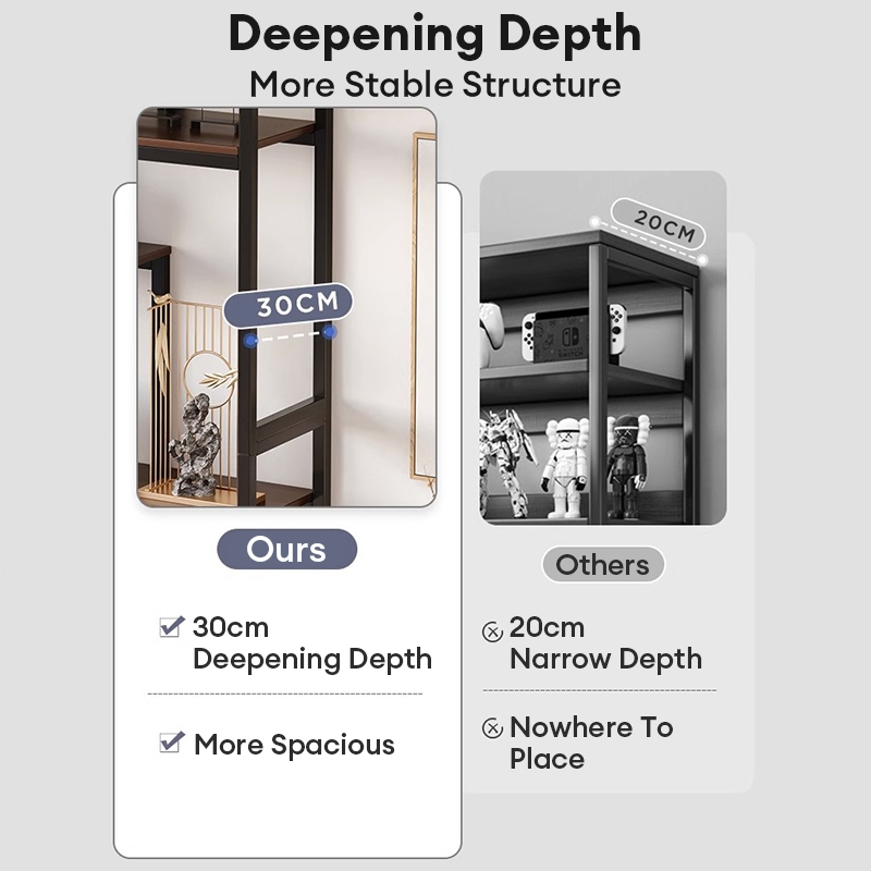 【Thickening】Storage Rack With Drawer 5 Layers Household Wooden Divider ...