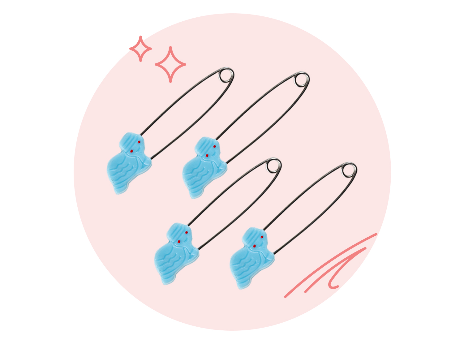 Child Care Safety Diaper Pins Set Of 4 | Shopee Philippines