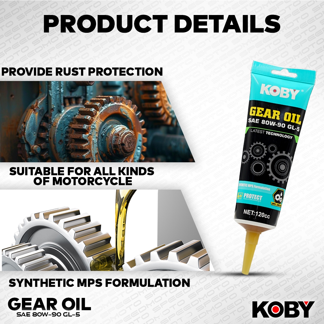 KOBY GEAR OIL SAE 80W-90 GL-5 PREMIUM GEAR LUBRICANT SYNTHETIC MPS ...