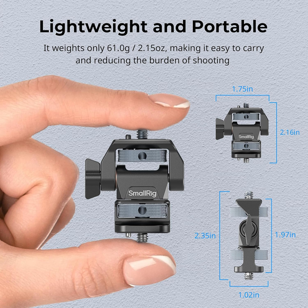 SmallRig On-Camera Monitor Aluminum Alloy Mount Support with 360 ...