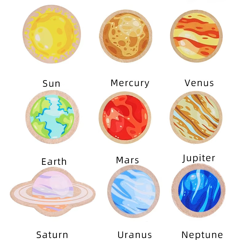 YUNLEO Educational Toys Eight Planets Outer Space Solar System Jigsaw ...