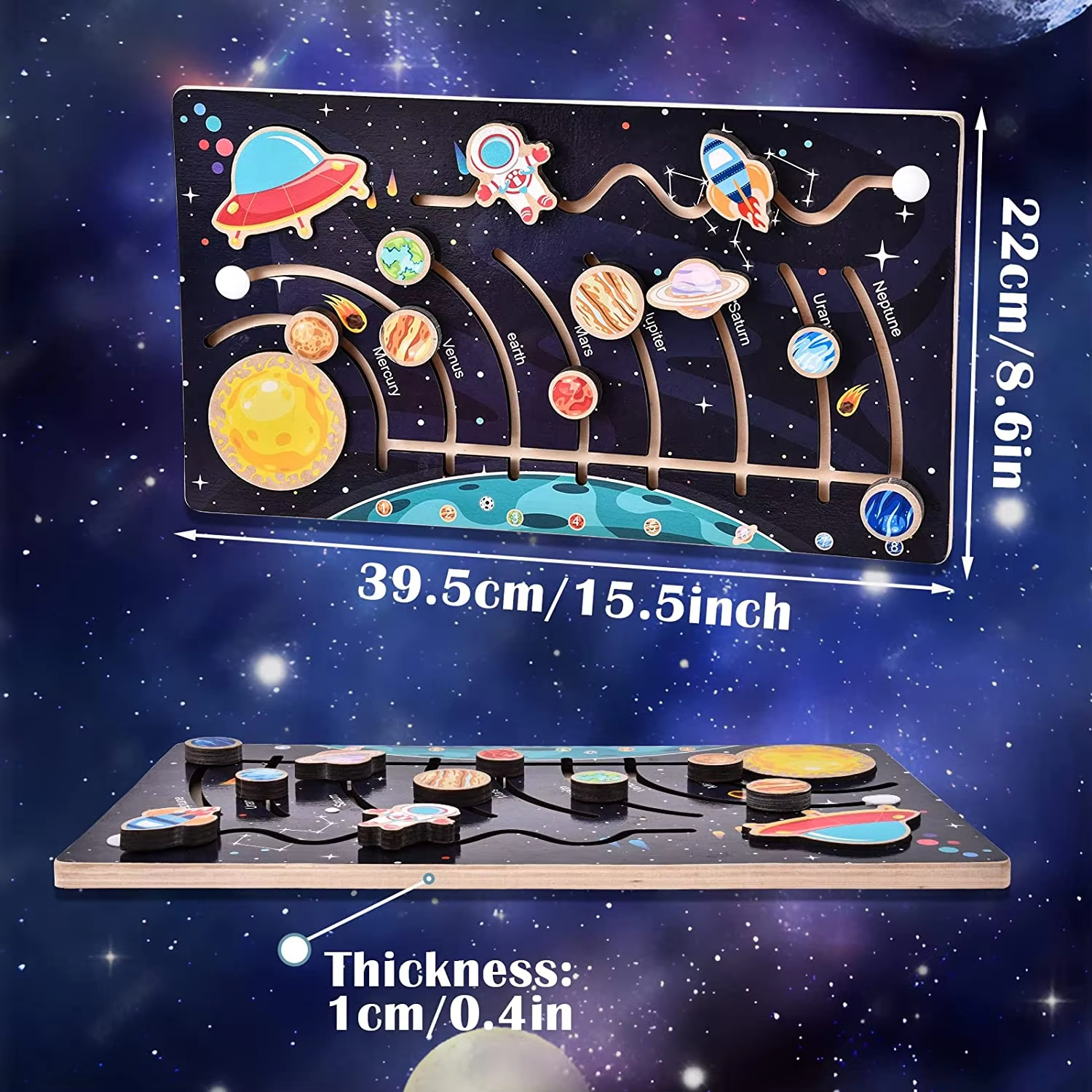 YUNLEO Educational Toys Eight Planets Outer Space Solar System Jigsaw ...