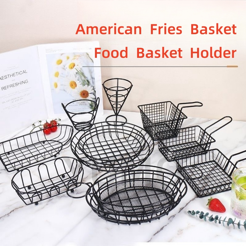 Stainless Fries Stand Fast Food Basket Picnic Fried Chicken Display ...