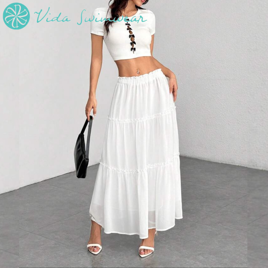 Marina West Swim Beach Is My Runway Mesh Wrap Maxi Cover-Up Skirt