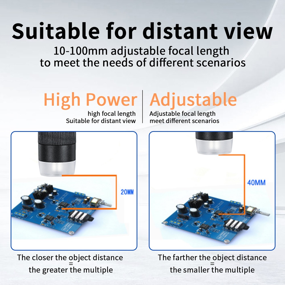 Digital Microscope 10MP 1-1000X 5.5 Inch LCD Display Magnification ...