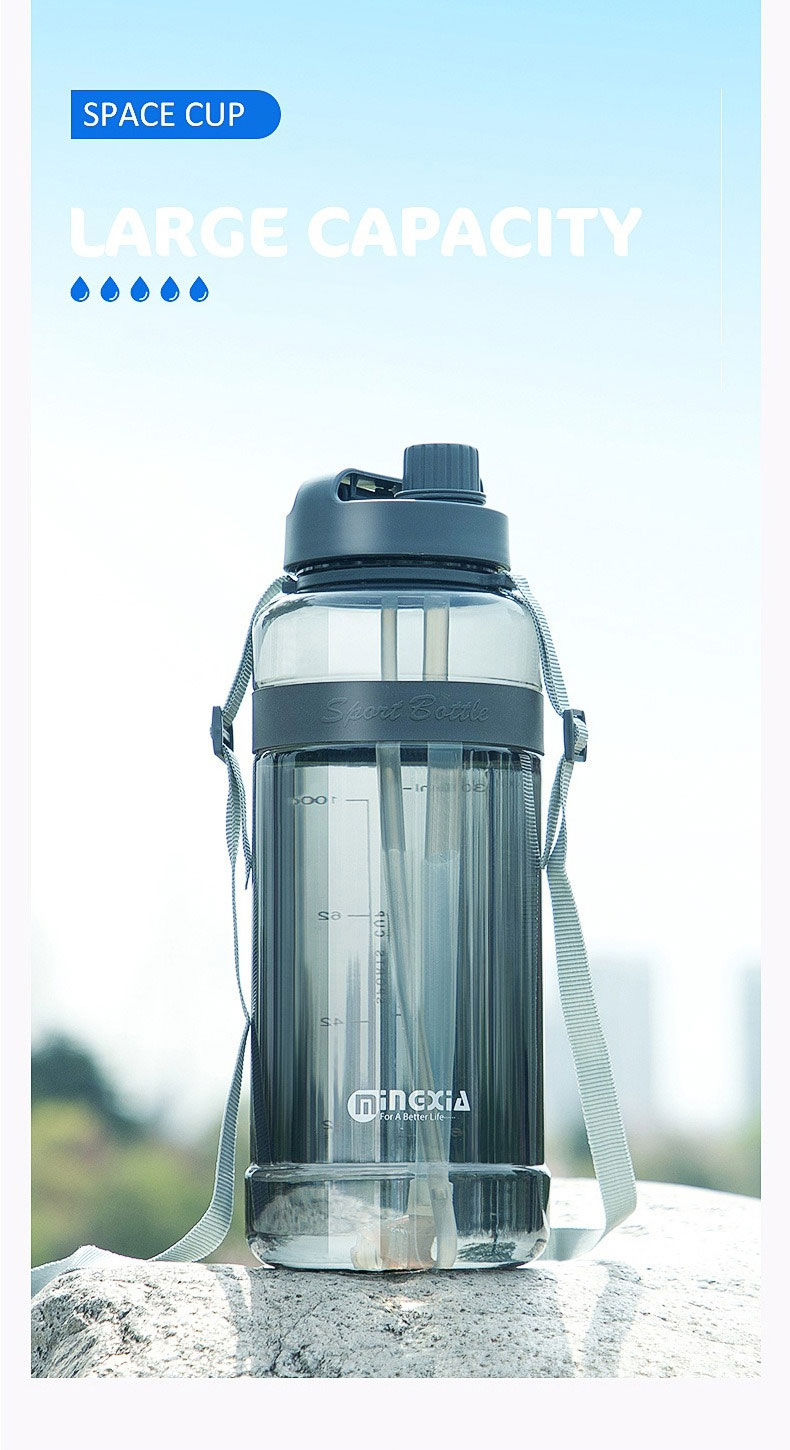 Sports Water Bottle Leak-proof Large Capacity Gym Home Travel Use ...