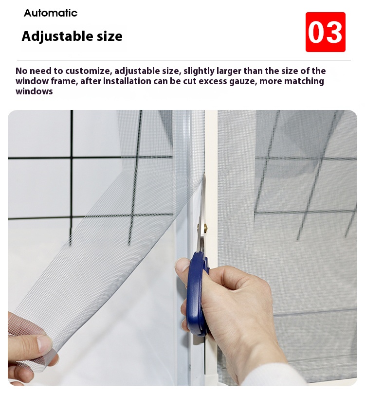Adjustable Magnetic Window Screen &Velcro Window Screen anti mosquito ...