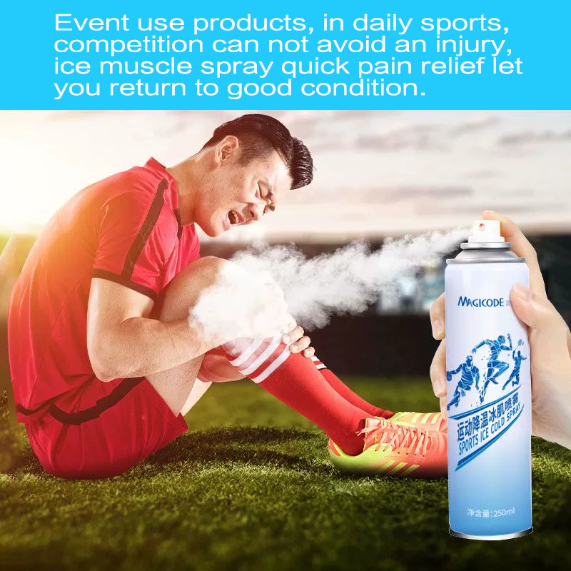 250ml Sport Muscle Pain Relief Spray Body Cooling Spray Cold Spray Pain ...