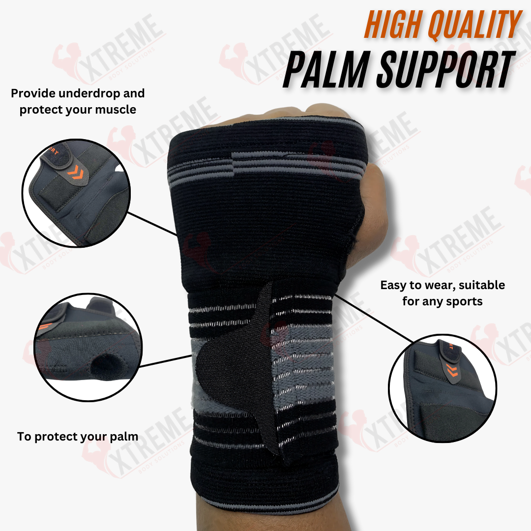 Palm Support Brace Adjustable Compression for Pain Relief Gym Sports ...