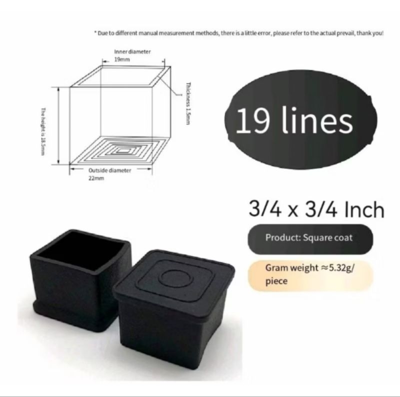 Rubber Footing Square Rubber Footing Rectangular Rubber Footing Table ...