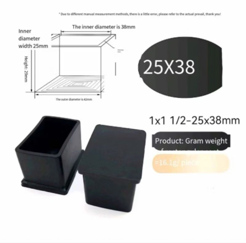 Rubber Footing Square Rubber Footing Rectangular Rubber Footing Table ...